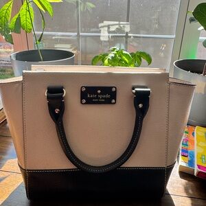 Kate Spade Black and Cream Women's Purse